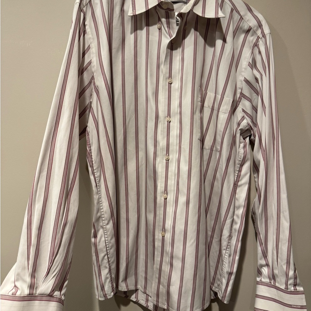Arrow Men's Shirt with Red and White Stripes